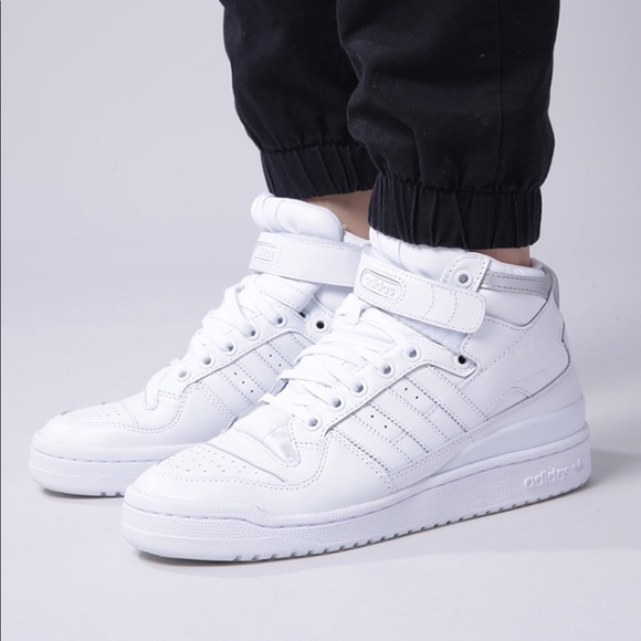 adidas forum mid refined white